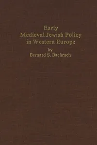 Early Medieval Jewish Policy in Western Europe_cover