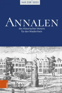 Annalen des Historischen Vereins für den Niederrhein 228_cover