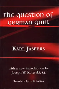 The Question of German Guilt_cover