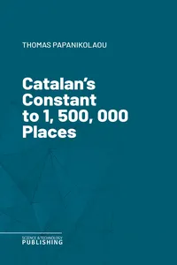 Catalan's Constant to 1, 500, 000 Places_cover