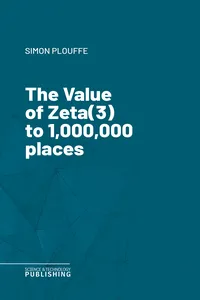 The Value of Zet to 1, 000, 000 places_cover