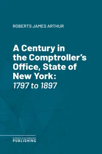A Century in the Comptroller's Office, State of New York_cover