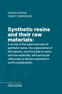 Synthetic resins and their raw materials_cover