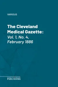 The Cleveland Medical Gazette_cover