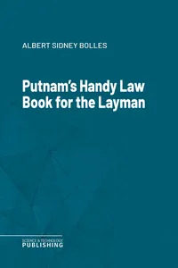 Putnam's Handy Law Book for the Layman_cover
