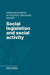 Social legislation and social activity_cover