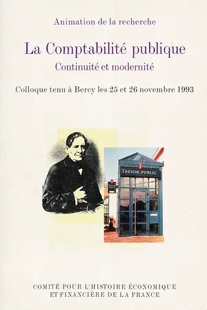 La Comptabilité publique. Continuité et modernité