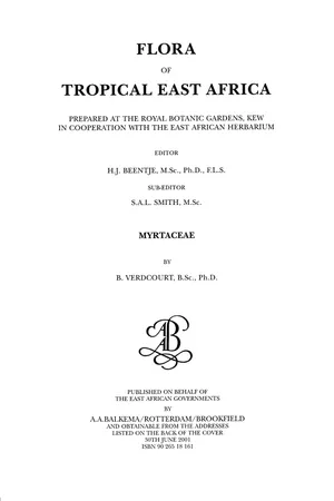 Flora of Tropical East Africa - Myrtaceae (2001)
