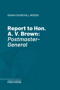 Report to Hon. A. V. Brown_cover