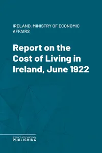 Report on the Cost of Living in Ireland, June 1922_cover