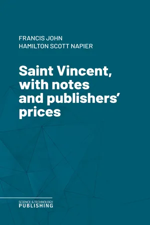 Saint Vincent, with notes and publishers' prices