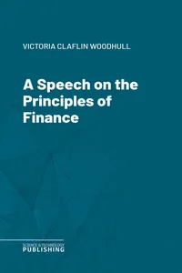 A Speech on the Principles of Finance_cover