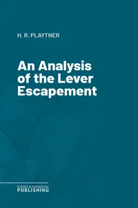 An Analysis of the Lever Escapement_cover