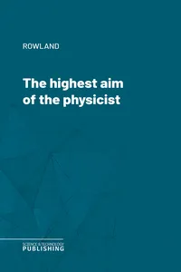 The highest aim of the physicist_cover