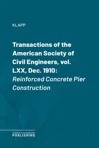 Transactions of the American Society of Civil Engineers, vol. LXX, Dec. 1910_cover