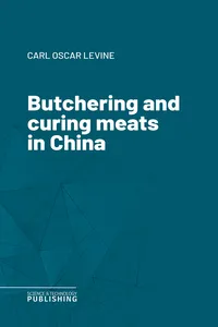 Butchering and curing meats in China_cover