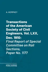 Transactions of the American Society of Civil Engineers, Vol. LXX, Dec. 1910_cover