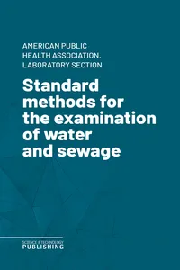 Standard methods for the examination of water and sewage_cover