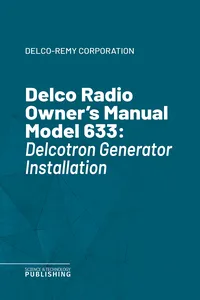 Delco Radio Owner's Manual Model 633_cover