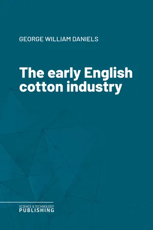 The early English cotton industry