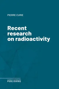 Recent research on radioactivity_cover