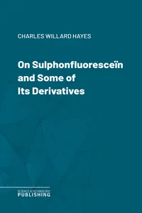 On Sulphonfluoresceïn and Some of Its Derivatives_cover