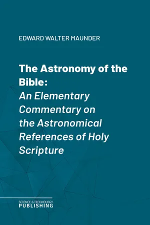 The Astronomy of the Bible