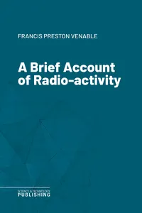 A Brief Account of Radio-activity_cover