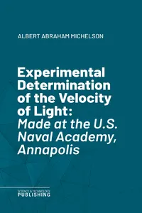 Experimental Determination of the Velocity of Light_cover