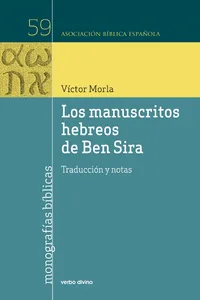 Los manuscritos hebreos de Ben Sira_cover