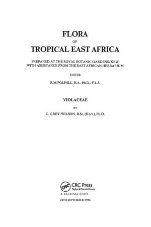 Flora of Tropical East Africa - Violaceae (1986)