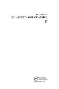 Palaeoecology of Africa and the Surrounding Islands, Volume 27_cover