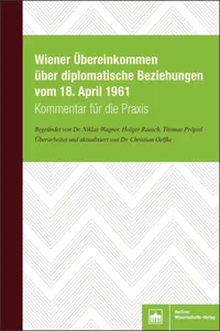 Wiener Übereinkommen über diplomatische Beziehungen vom 18. April 1961_cover