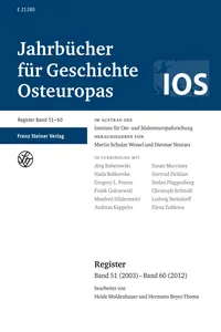 Jahrbücher für Geschichte Osteuropas – Neue Folge_cover