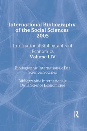 IBSS: Economics: 2005 Vol.54