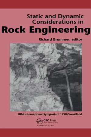 Static and Dynamic Considerations in Rock Engineering