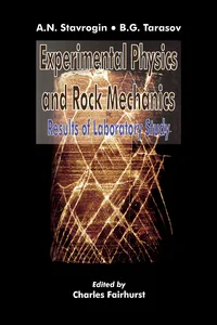 Experimental Physics and Rock Mechanics_cover