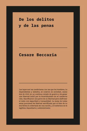 De los delitos y de las penas