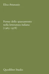 Forme dello spaesamento nella letteratura italiana_cover