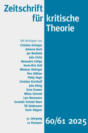 Zeitschrift für kritische Theorie / Zeitschrift für kritische Theorie, Heft 60/61 (2025)