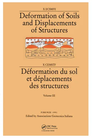 Deformation of soils and displacements of structures, volume 3