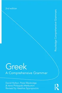 Greek: A Comprehensive Grammar of the Modern Language_cover