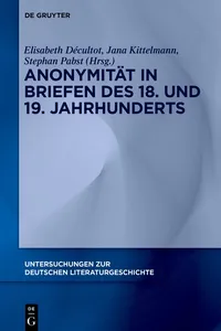 Anonymität in Briefen des 18. und 19. Jahrhunderts_cover