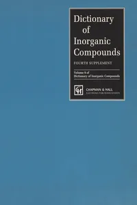 Dictionary of Inorganic Compounds, Supplement 4_cover