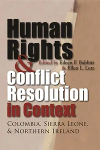 Human Rights and Conflict Resolution in Context_cover