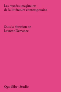 Les musées imaginaires de la littérature contemporaine_cover