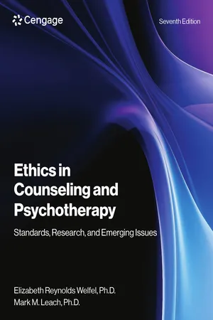 Ethics in Counseling and Psychotherapy