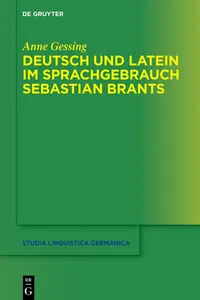 Deutsch und Latein im Sprachgebrauch Sebastian Brants_cover