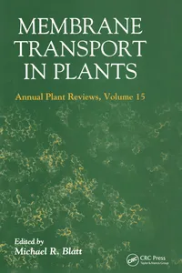 Membrane Transport in Plants Annual Plant Reviews, Volume Fifteen_cover