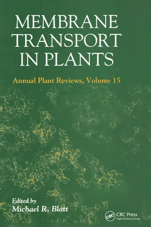 Membrane Transport in Plants Annual Plant Reviews, Volume Fifteen